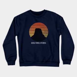 Devils Tower, Wyoming (faded) Crewneck Sweatshirt